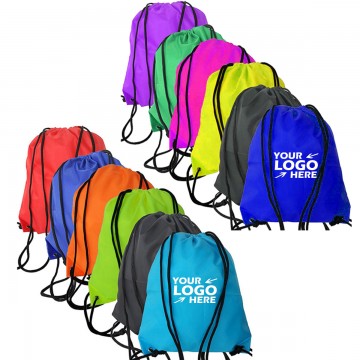 Reusable Drawstring Backpack with Triangular Corners